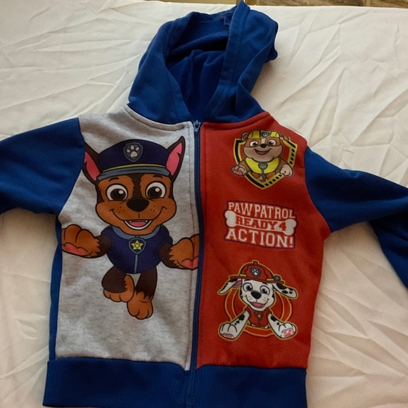 Paw Patrol Other - Paw Patrol Kids Hoodie - Blue, Red, and Gray with Character Graphics